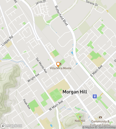 Map of scavenger hunt walking tour for Morgan Hill scavenger hunt