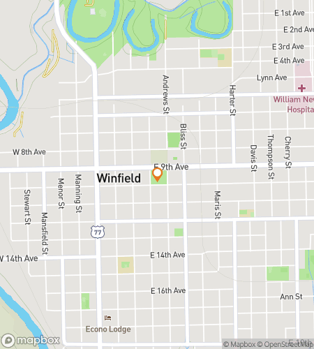 Map of scavenger hunt walking tour for Winfield Wonders & Whimsical Hunts