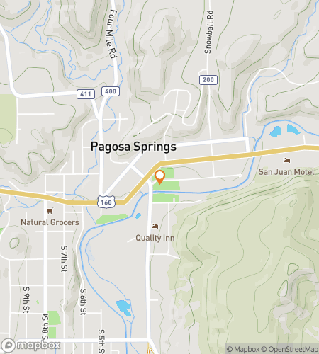 Карта пешеходного квеста для квеста в Пагоса-Спрингс