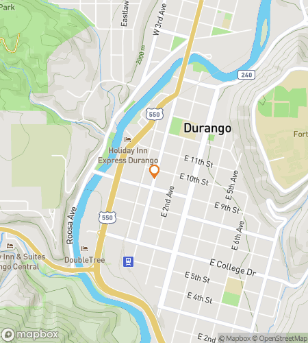 Hartă tur pietonal cu vânătoare de comori pentru Durango Ghost Hunt