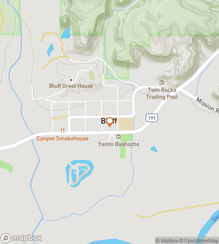 Map of scavenger hunt walking tour for Bluff‘s Boulders & Buried Bounty