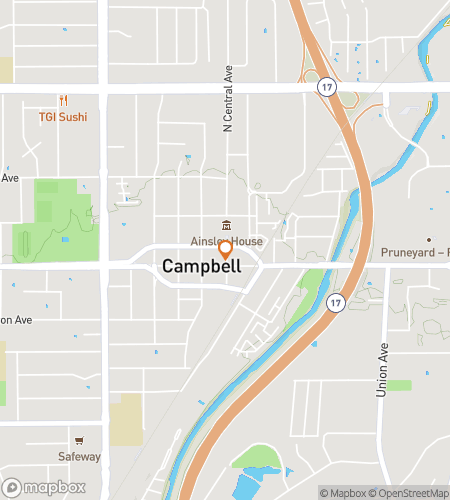 Map of scavenger hunt walking tour for Campbell‘s Cozy Cache Crusade