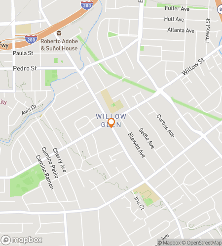 Map of scavenger hunt walking tour for Willow Glen Wacky Wonders Hunt