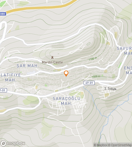 Map of scavenger hunt walking tour for Desert Dreams, Hidden Schemes: The Mardin Chase