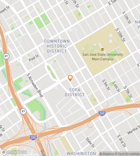 Map of scavenger hunt walking tour for SoFArt Seekers Downtown Scavenger Hunt