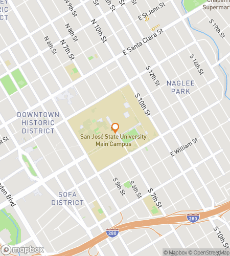 Map of scavenger hunt walking tour for San José’s Haunted Streets Hunt