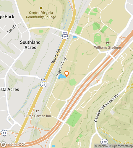 Map of scavenger hunt walking tour for Liberty University Hunt