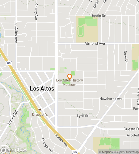 Map of scavenger hunt walking tour for North Los Altos Loot-erature Adventure