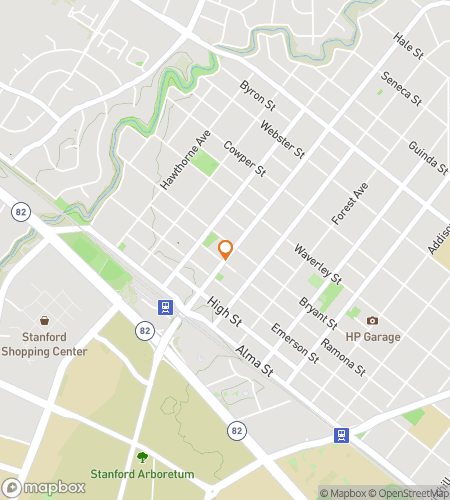 Map of scavenger hunt walking tour for Silicon Valley Startup Safari