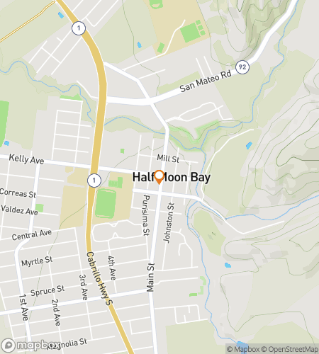 Map of scavenger hunt walking tour for The Moonwalk at Half Moon Bay