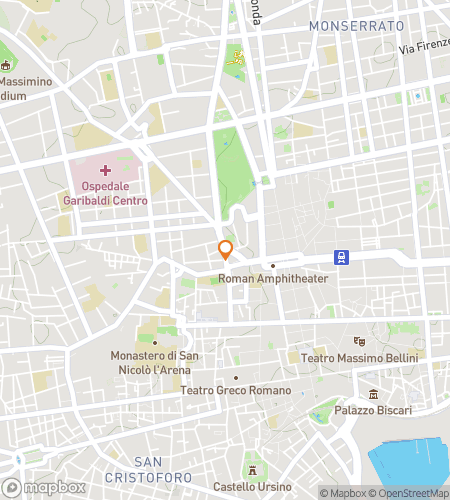 Map of scavenger hunt walking tour for Lava, Legends & Baroque Secrets of Catania