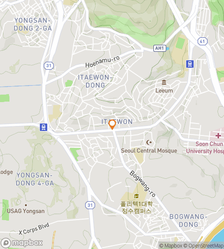 Map of scavenger hunt walking tour for Seoul Seoul Bar Hunt