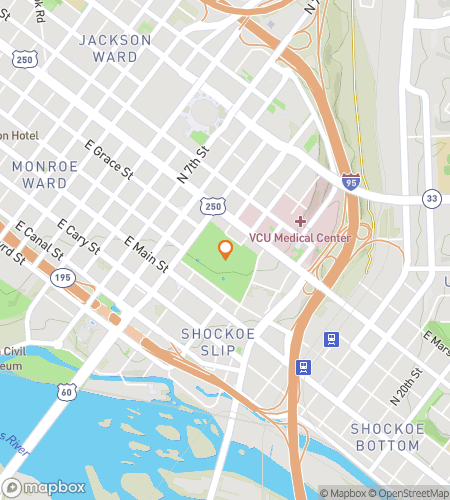 Map of scavenger hunt walking tour for Richmond Riddles & Revelry