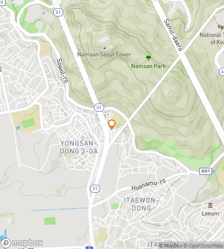 Map of scavenger hunt walking tour for Seoul Ghost Hunt