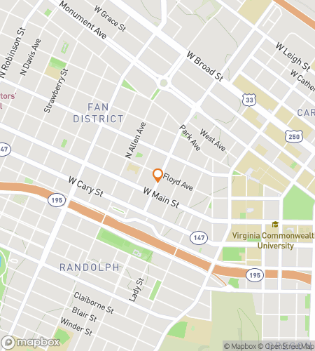 Mapa honu za pokladem (pěší prohlídka) pro The Fan-tastic Downtown Dash