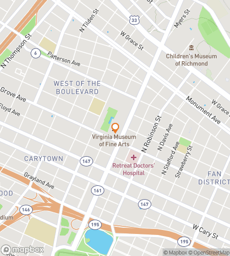 Map of scavenger hunt walking tour for Richmond&colon; Where Curiosity Gets Cultured