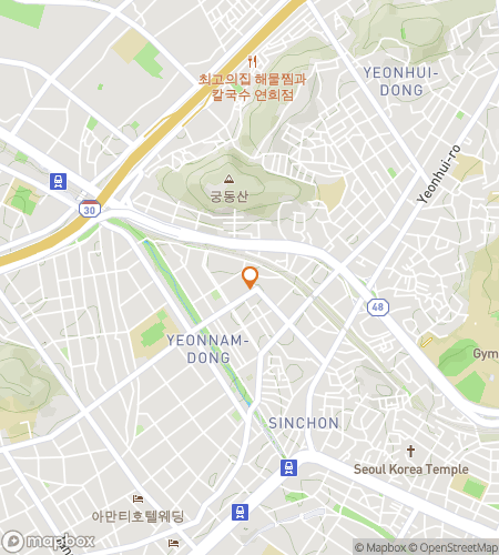 Map of scavenger hunt walking tour for Yeonnam-dong Scavenger Hunt