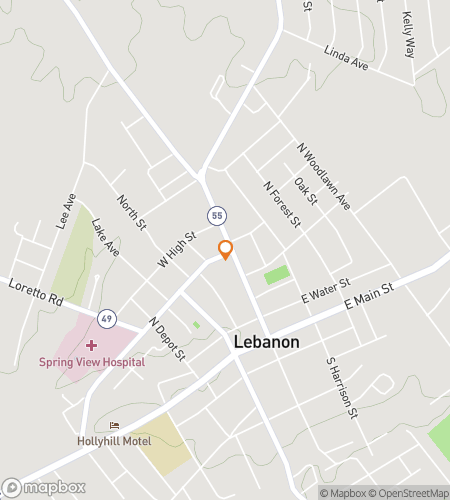 Map of scavenger hunt walking tour for Lebanon‘s Lively Loot Quest