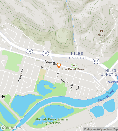 Map of scavenger hunt walking tour for Niles Nifty Neighborhood Treasure Hunt