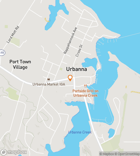 Map of scavenger hunt walking tour for Urbanna Oyster Odyssey