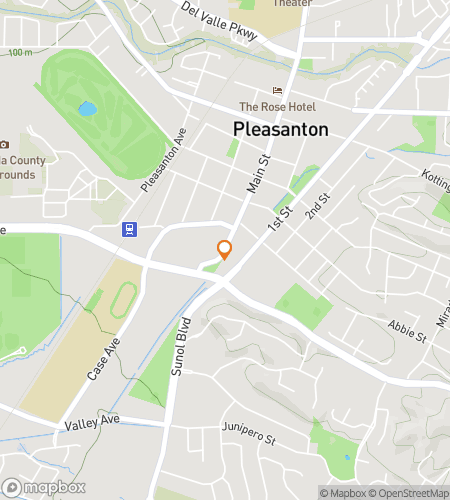 Map of scavenger hunt walking tour for Pleasanton Pleasing Escapade