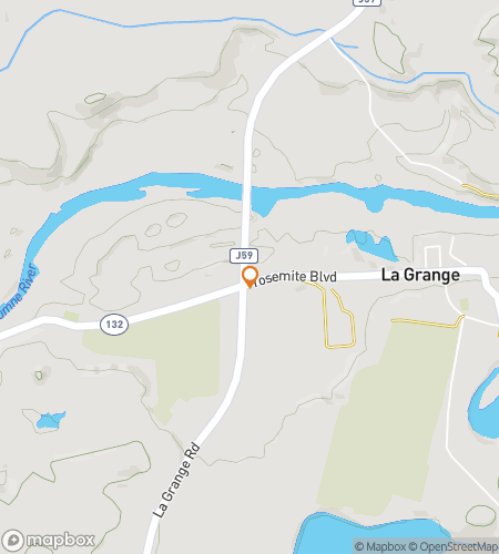 Map of scavenger hunt walking tour for La Grange Goldrush Galore