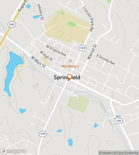 Map of scavenger hunt walking tour for Springfield‘s Downtown Derby Dash