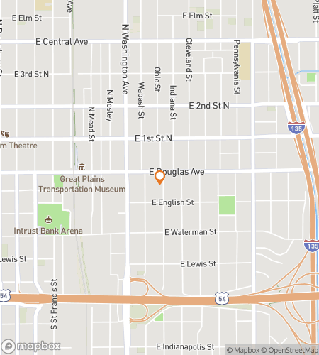 Mapa pěší prohlídky s hrou na hledání pokladu pro Wichita Whimsy: Old Town, Downtown Hunt