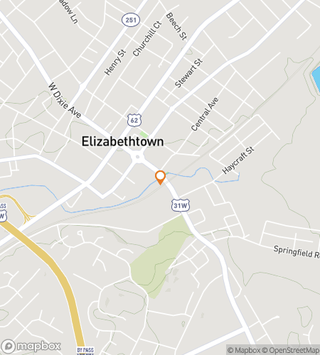 Map of scavenger hunt walking tour for E-town Treasure Trot