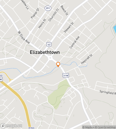 Kaart van de scavenger hunt wandeltocht voor E-town Treasure Trot