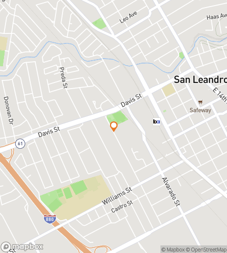 Map of scavenger hunt walking tour for San Leandro‘s Cherry Chase Adventure