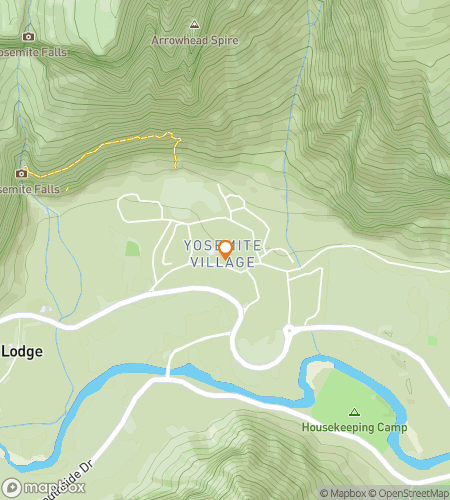 योसेमाइट घाटी में पहाड़ी मजे के लिए स्कैवेंजर हंट वॉकिंग टूर का नक्शा