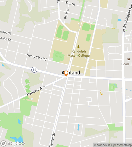 Map of scavenger hunt walking tour for Ashland Amusement Adventure Hunt