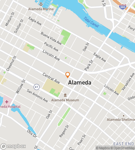 Map of scavenger hunt walking tour for The Alameda Expedition