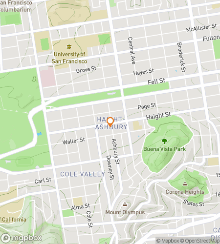 Mapa spacerowej gry terenowej dla University of San Francisco Hunt