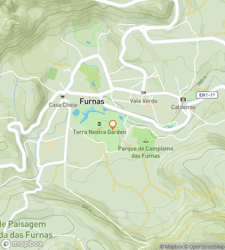 Mappa del tour a piedi della caccia al tesoro per L'avventura del folklore e delle sorgenti della Valle di Furnas