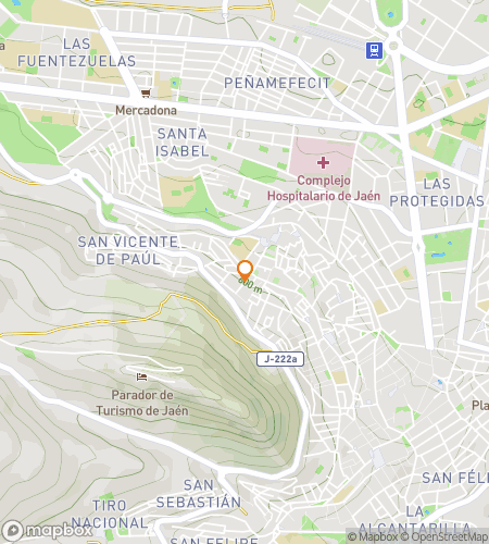 Mapa pěší prohlídky s honičkou pro Hrady & Katedrály: Quest Jaén