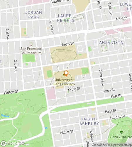 Map of scavenger hunt walking tour for University of San Francisco Hunt