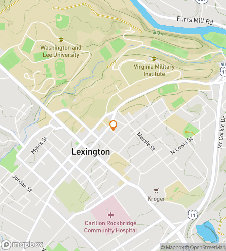 Map of scavenger hunt walking tour for Lexington Virginia Scavenger Hunt