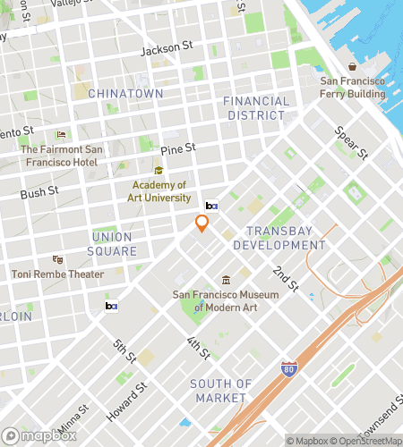 Map of scavenger hunt walking tour for San Francisco Ghost Tour