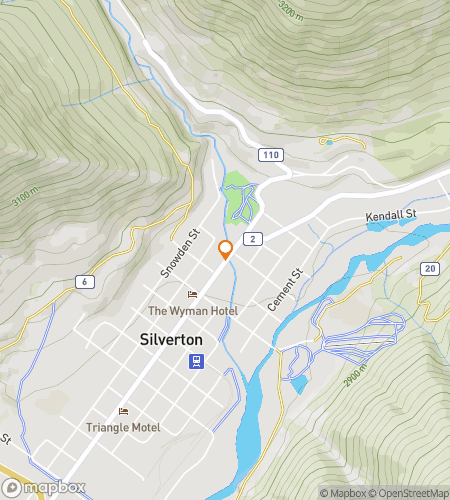 Map of scavenger hunt walking tour for Silverton‘s Scenic Scavenger Sprint