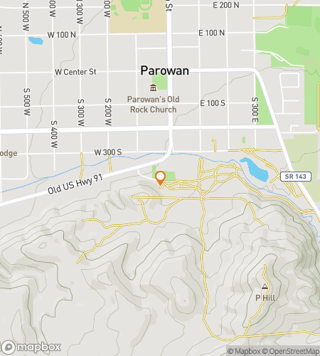 Map of scavenger hunt walking tour for Parowans Downtown Discovery