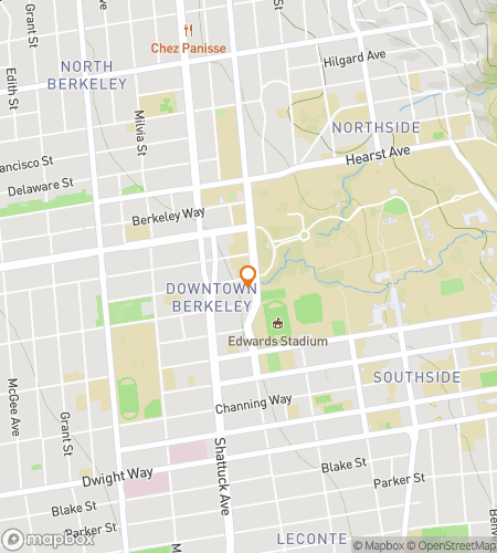 Map of scavenger hunt walking tour for Berkeley Buzzing Bonanza Hunt