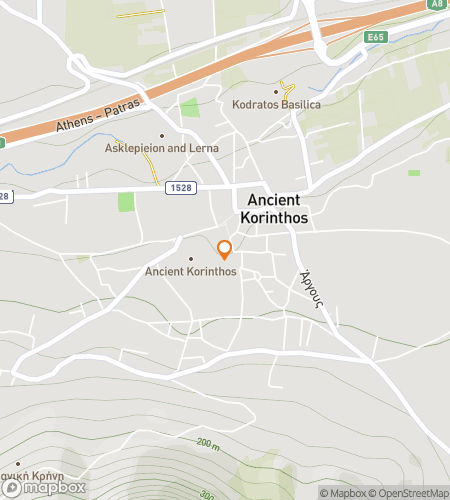 Map of scavenger hunt walking tour for Korinthos Kaper Treasure Hunt