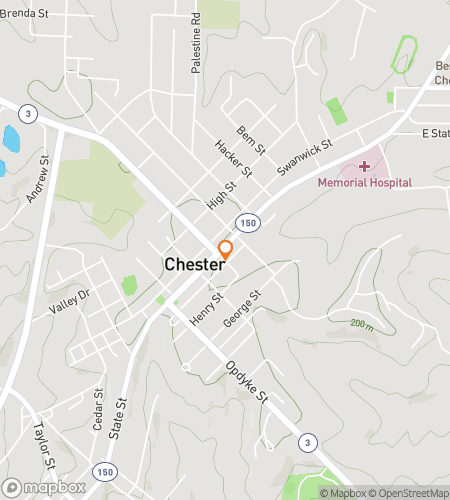 Map of scavenger hunt walking tour for Chesters Eye-Popping Venture