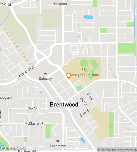 Map of scavenger hunt walking tour for Brentwood Scavenger Hunt