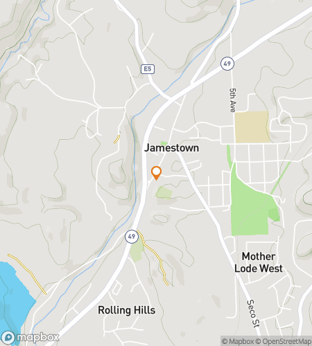 Map of scavenger hunt walking tour for Jamestown Jamboree Treasure Hunt