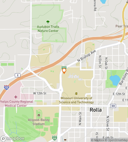 Map of scavenger hunt walking tour for Missouri University of Science and Technology Hunt