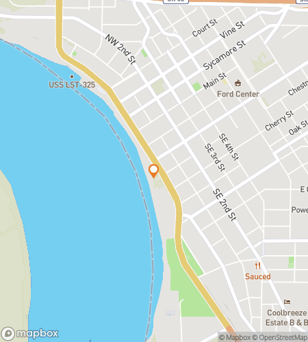 Mapa pěší prohlídky s hledačkou pro 'Flowing Through River City'