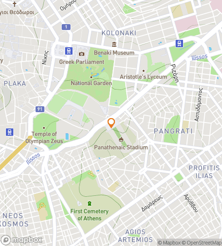 Map of scavenger hunt walking tour for Oh Myth, Oh Man! The Legendary Athens Hunt